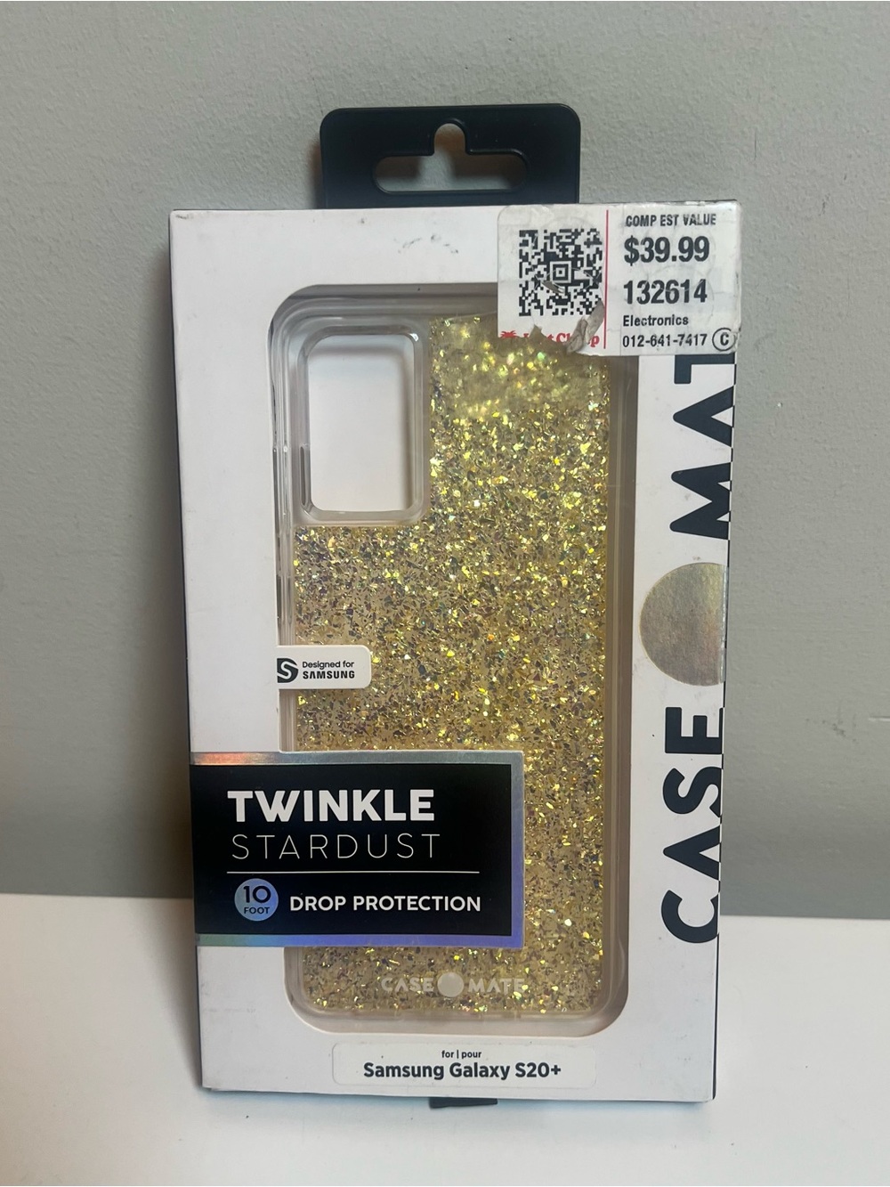 Case-Mate Twinkle Stardust Glitter Phone Case for Samsung Galaxy S20+ - Gold